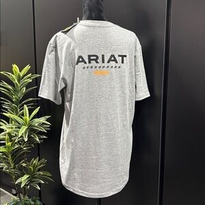 Ariat Rebar Cotton Strong,logo chest/back,pre-shrunk,drop tail hem,crewneck Tee